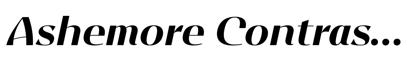 Ashemore Contrast Extended Extra Bold Italic